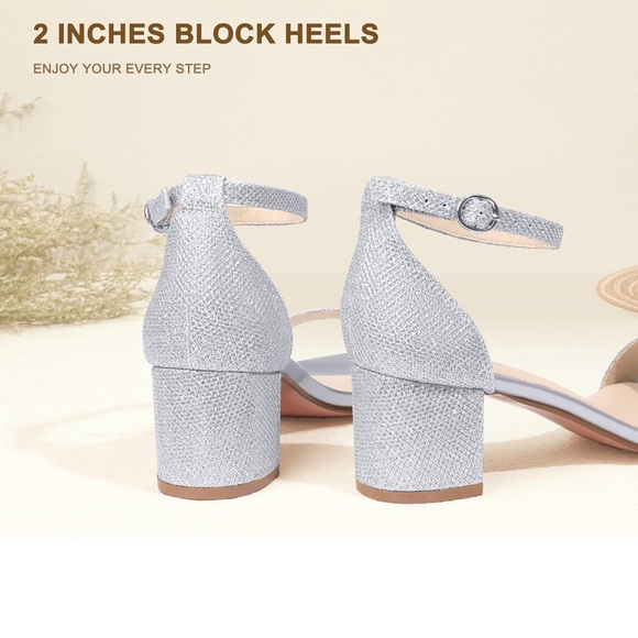 IDIFU Women's Cookie-LO Low Block Heels Chunky Sandals Ankle Strap - Picture 4 of 14